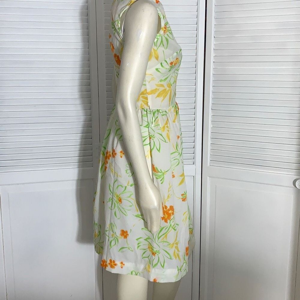Vintage‎ Carol Brent Yellow Floral Dress Women’s Size 14 - Picture 7 of 16